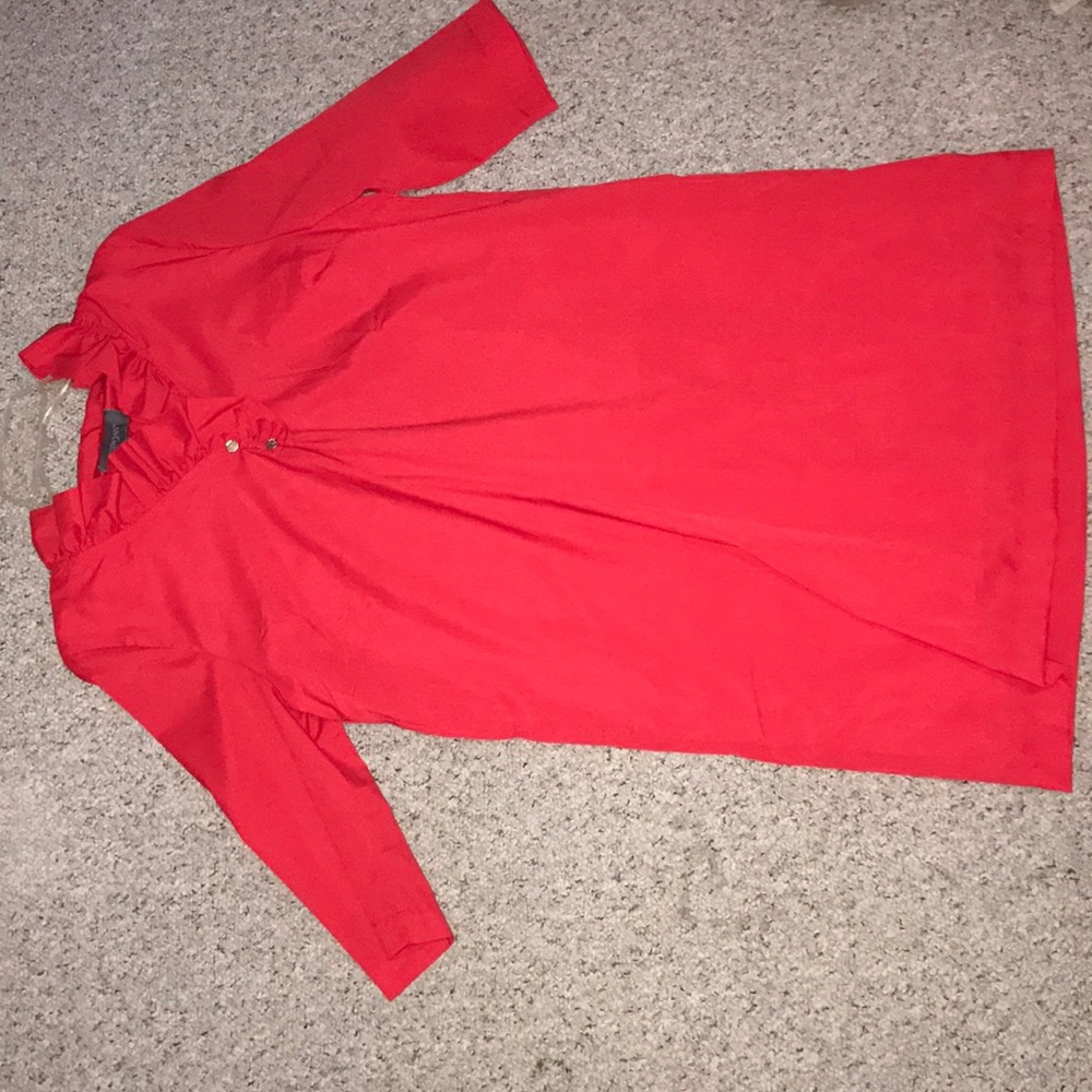 Red collar dress